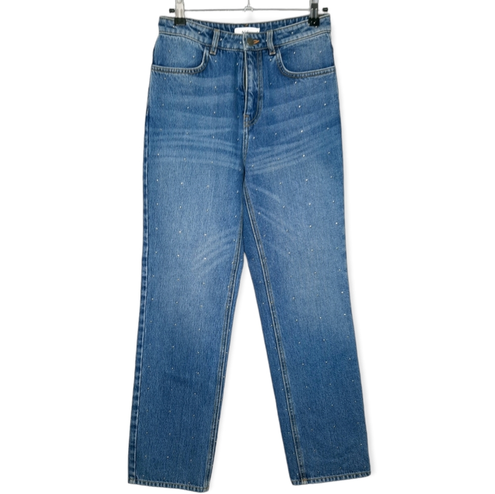 A.L.C. Women's Malone Studded High Waisted Crop Jeans Size 4
